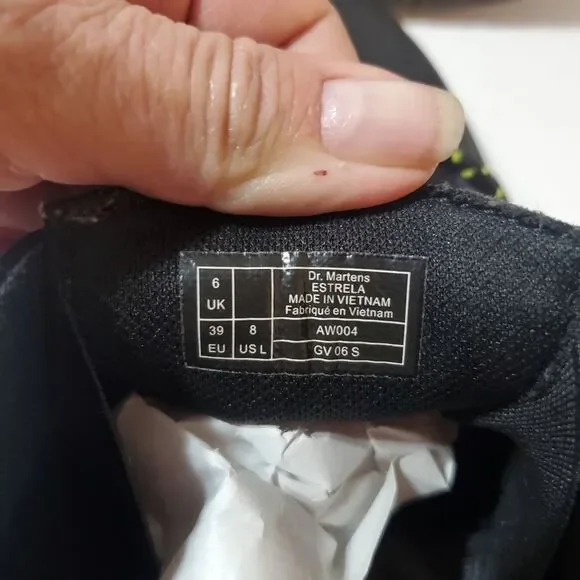 Dr. Martens Estrela Women's Black Oxford Shoes Airwair - Picture 13 of 15